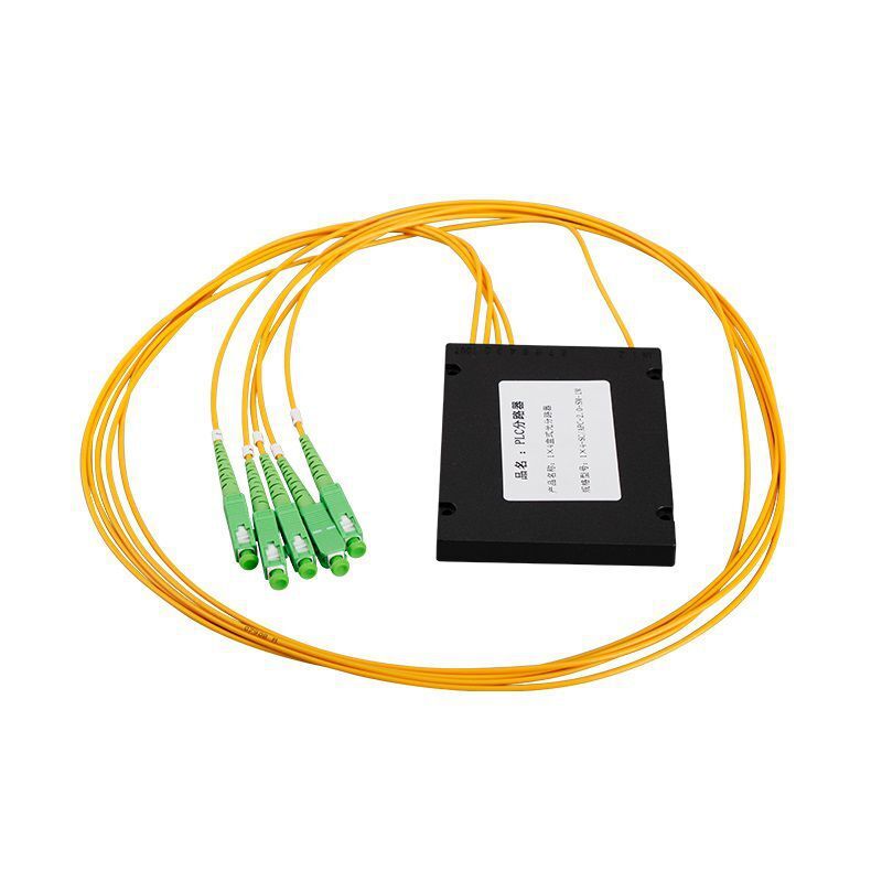 abs plastic fiber optic plc splitter 1x4 1x4 fiber optic splitter with sc apc adapter for splitting optical beam