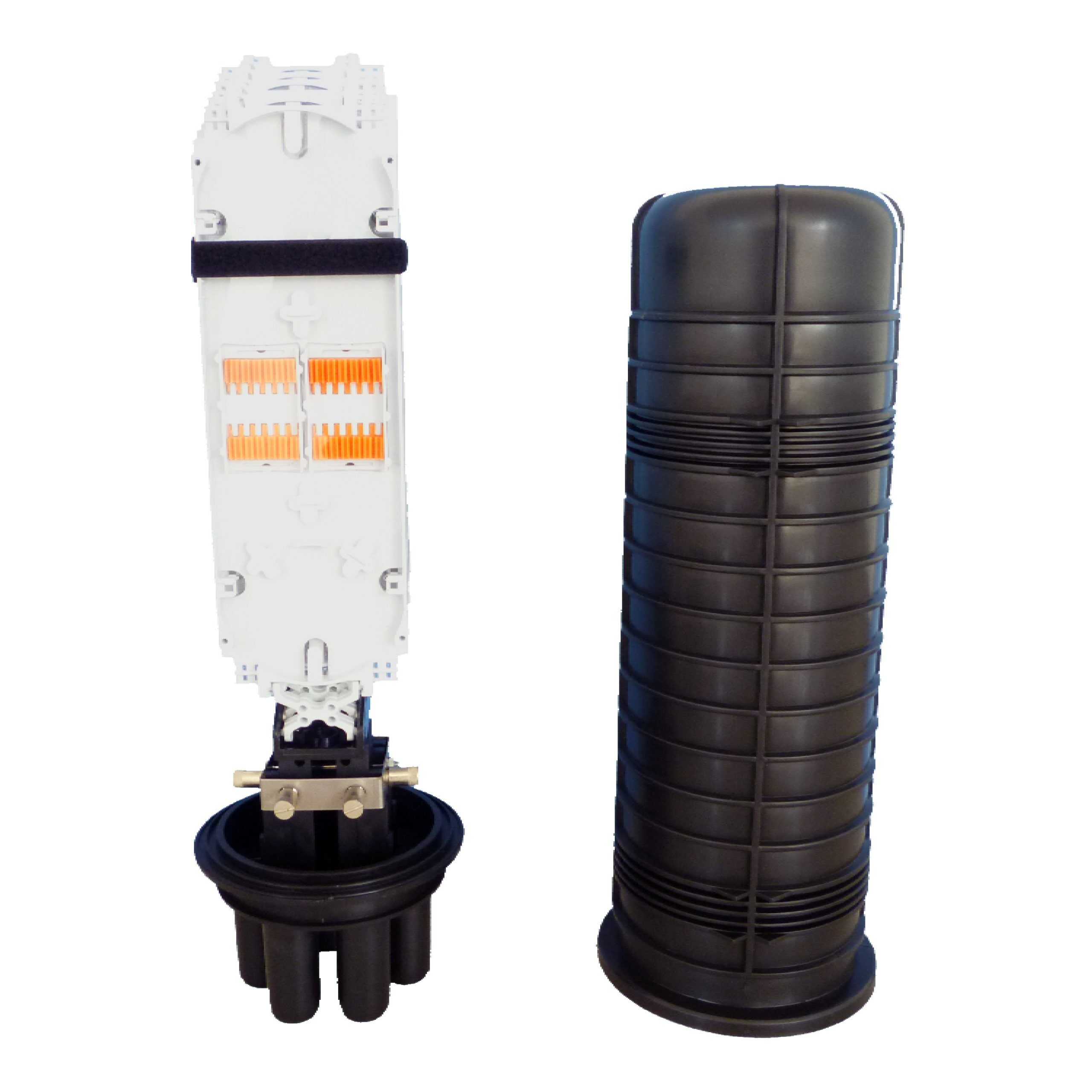 GJSM5-RS-A (4) Vertical Type 3 in 3 out IP68 fiber optic splice closure with 5 ports for 96 cores splice