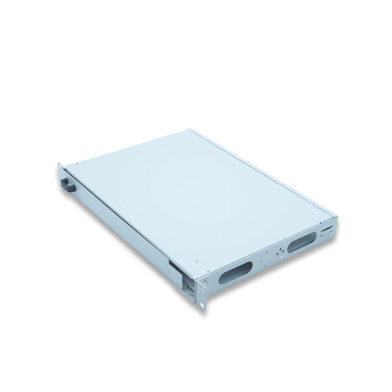 rack-mount-fiber-patch-panel-24-outlets-swing-out-structure 24 port rack mount fiber patch panel swing out type