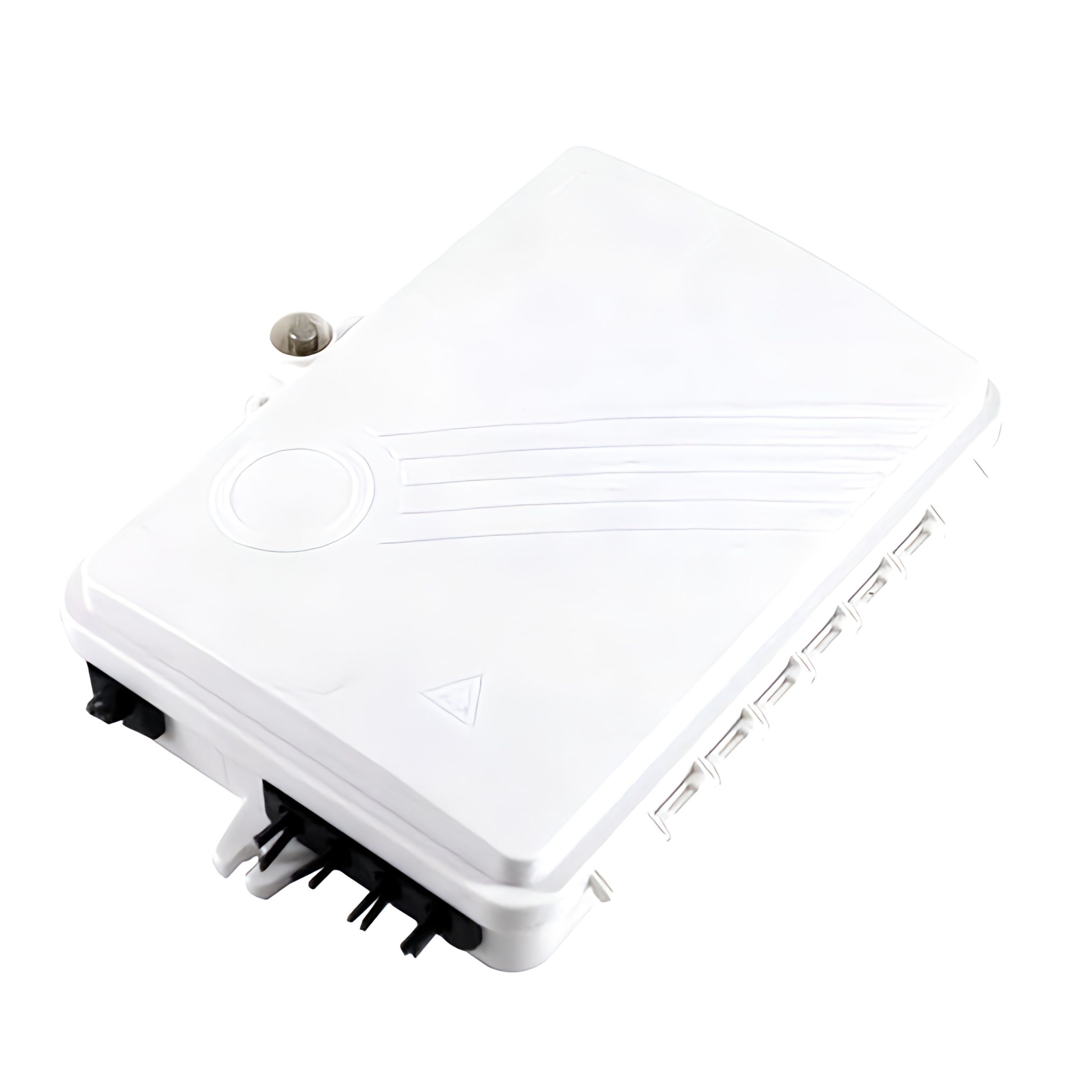 FDB-8G-1460 (3) wall mounted 8 port fiber optic distribution box with 1 cable inlet for 8 cores splicing, protection and splitting