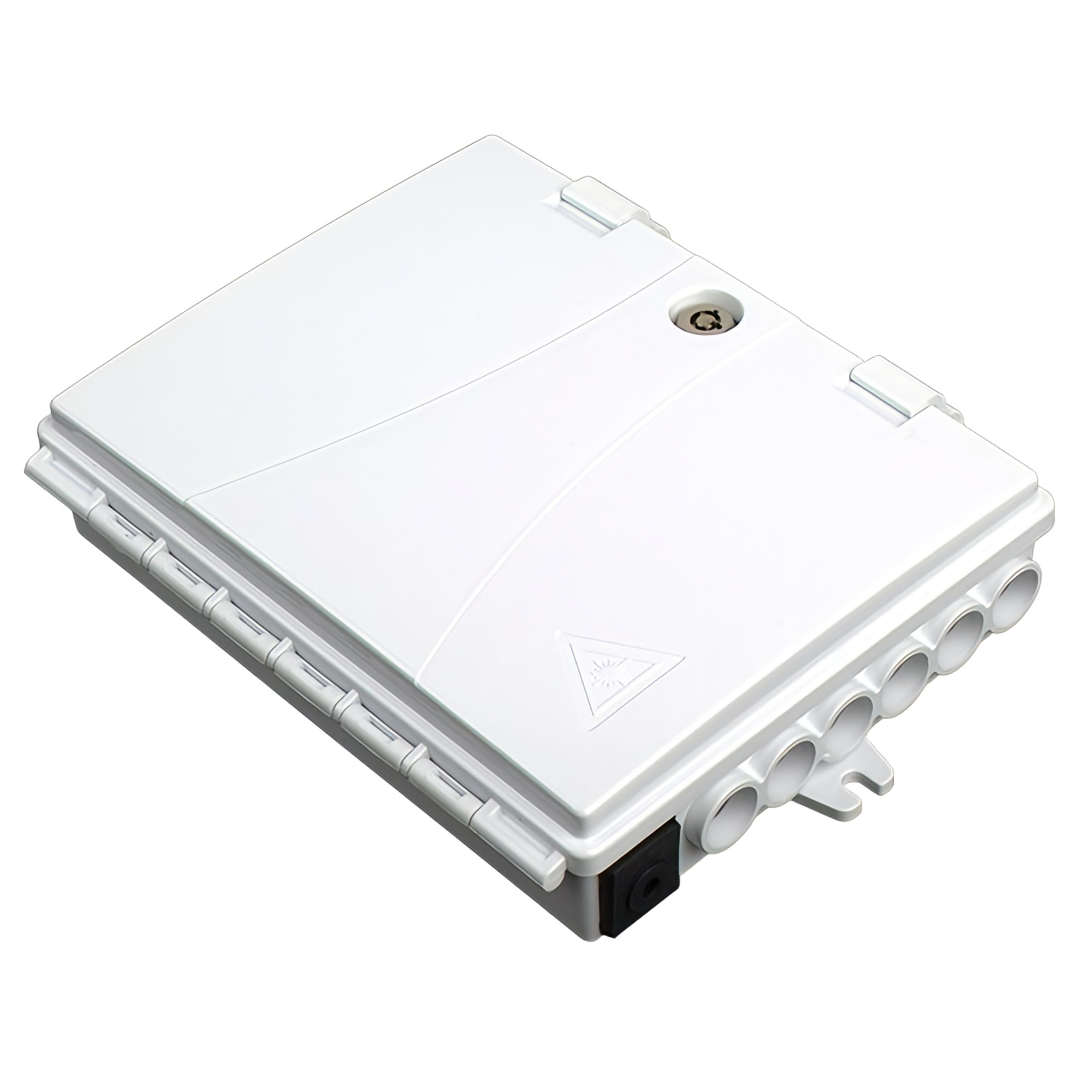 wall mounted 6 cores fiber termination box with 1 cable access point
