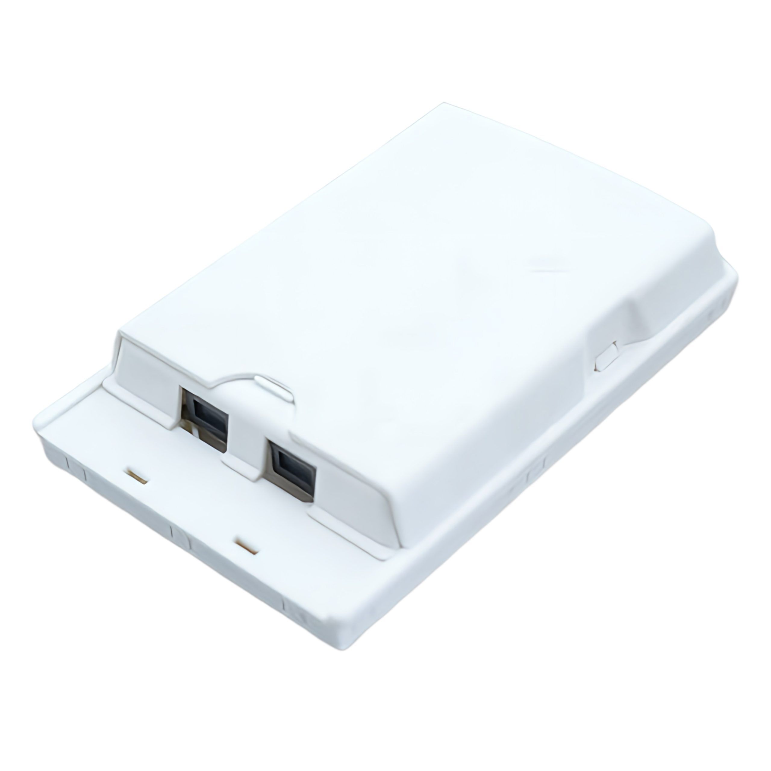 wall mounted 2 sc fiber termination enclosure with 2 adapter outlet for 2 splices